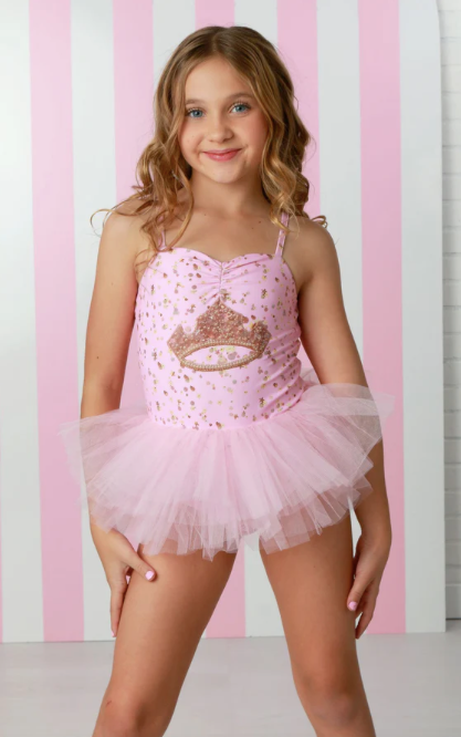 Pink Tiara Bathing Suit Ooh La la Couture Miss Dainty s Boutique